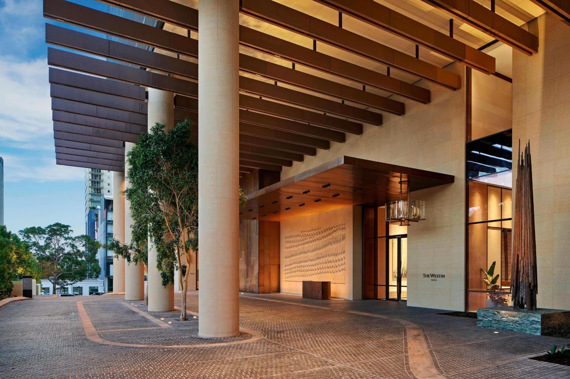 เดอะ เวสทิน เพิร์ธ Hotel เพิร์ท ภายนอก รูปภาพ The entrance of the hotel